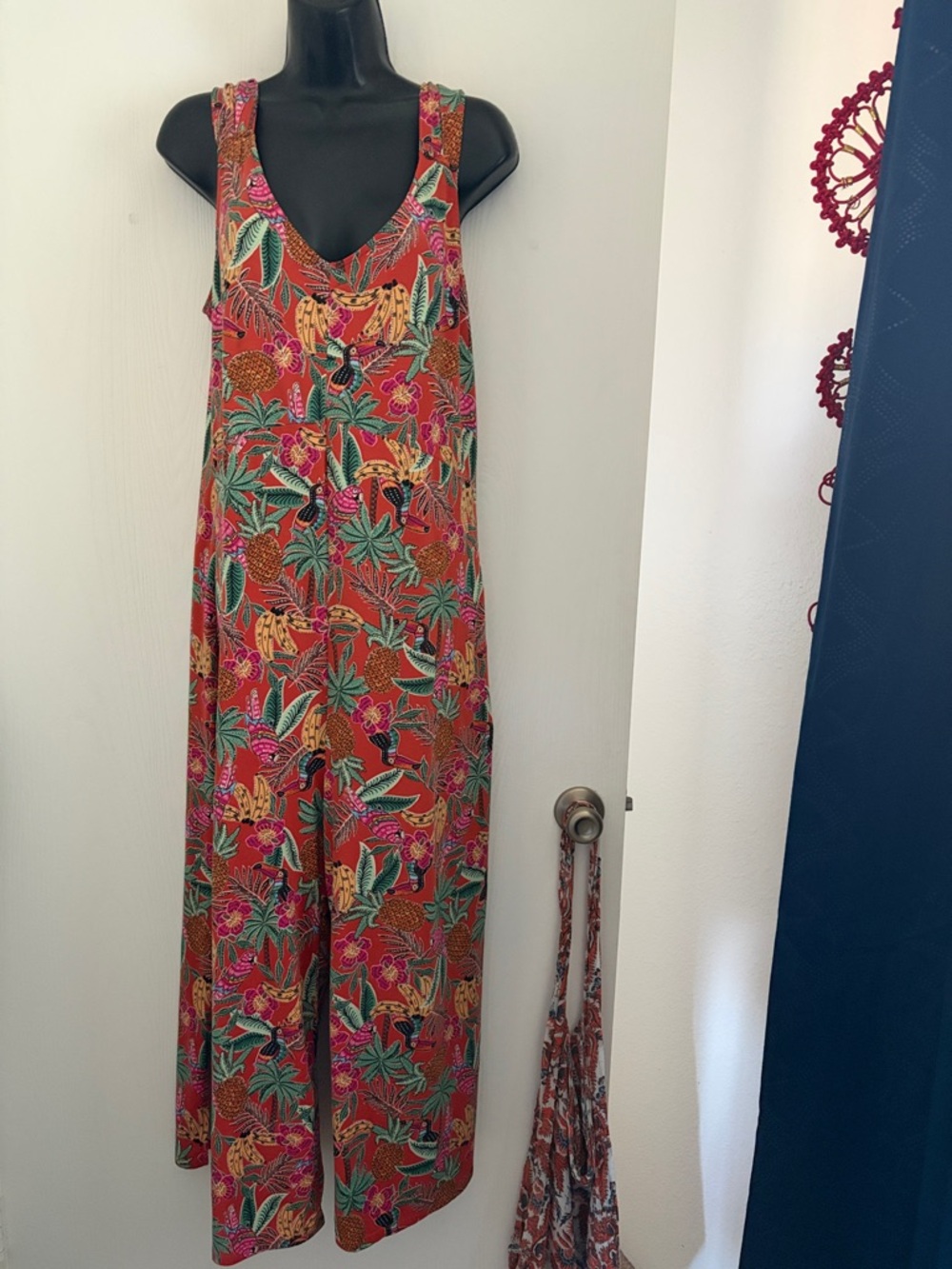 Cuddl Duds Tropical Print Jumpsuit